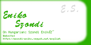 eniko szondi business card